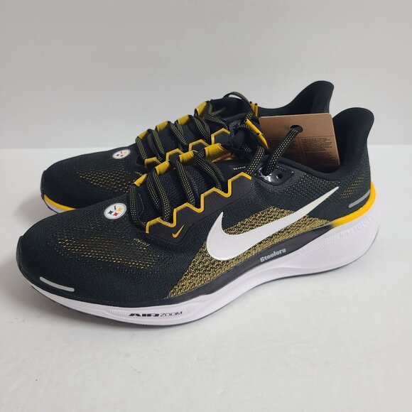 NEW Nike Air Zoom Pegasus 41 Pittsburg Steelers Shoes FZ5097-001 Size 11.5 Black main image 4